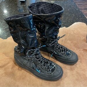 Nike Storm Warrior Hi Boots 6M Black Patent Leather